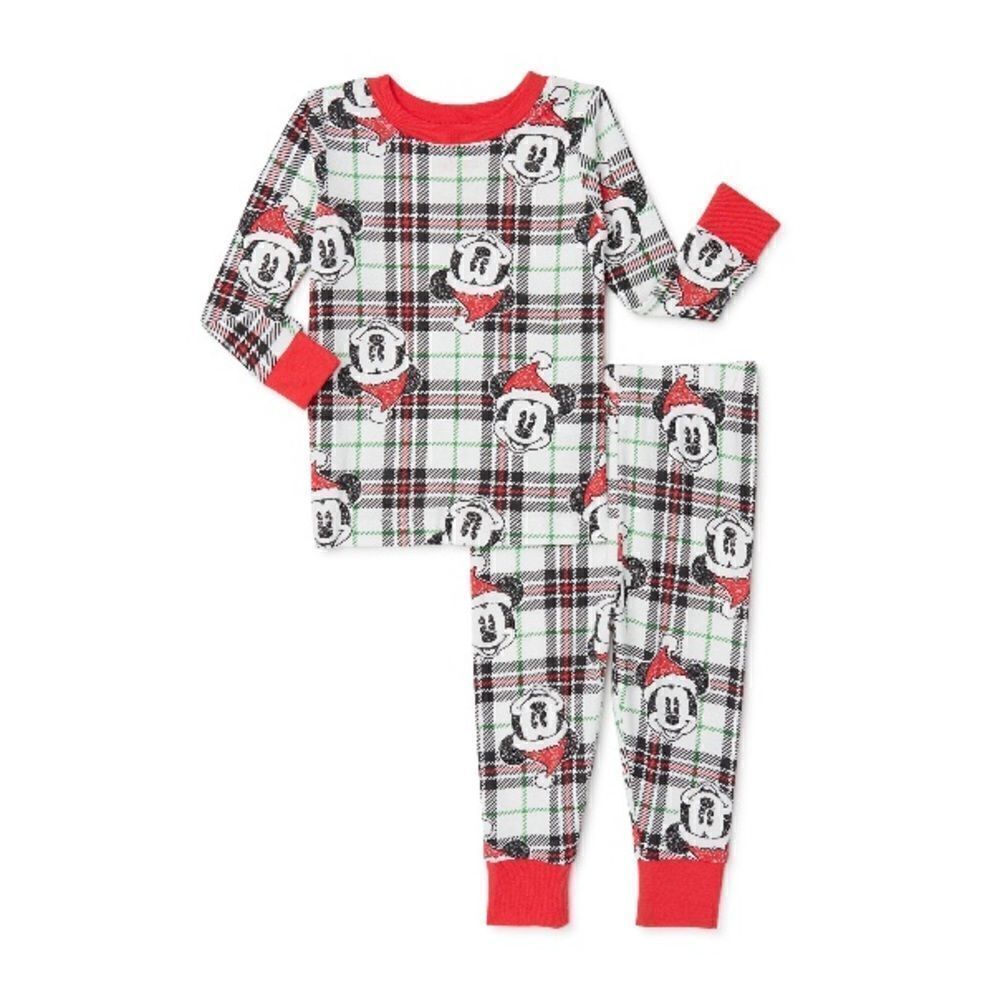 Disney Mickey Mouse Holiday Toddler Boy Pajama Lounge 2-Piece Set Size 2T